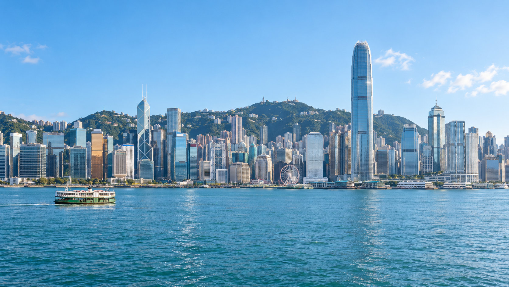 香港维多利亚港城市景观